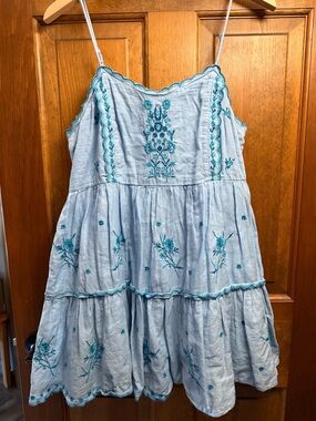 Urban Outfitters Blue Floral Ruffle Sundress size M